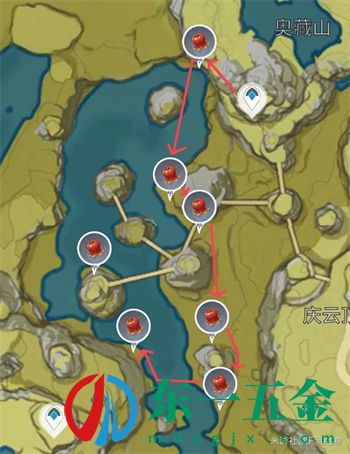 原神絕云椒椒采集點位置 原神絕云椒椒采集路線圖2