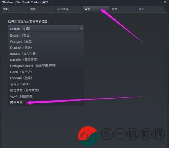 《古墓麗影：暗影》中文設(shè)置方法